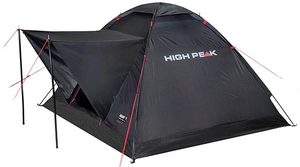High Peak Biber Kuppelzelt, aus Polyester, für 3 Personen, ca. 200 x 180 x 120 cm