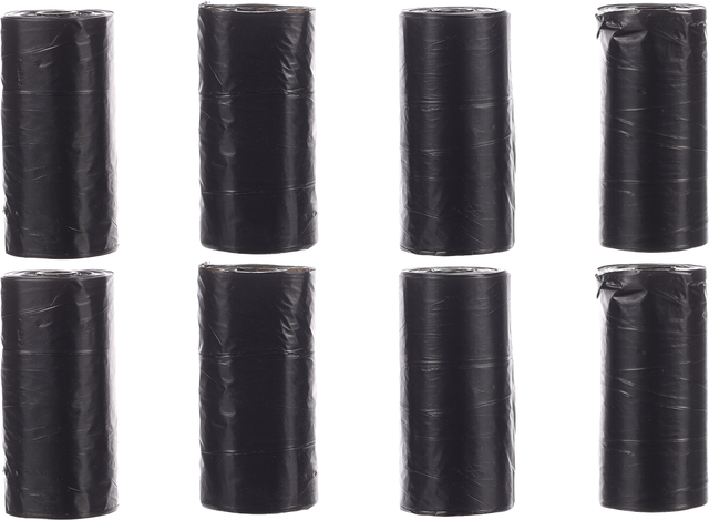 Flamingo Hundekotbeutel Nachfüllpack 8 x 15 Stk. Schwarz