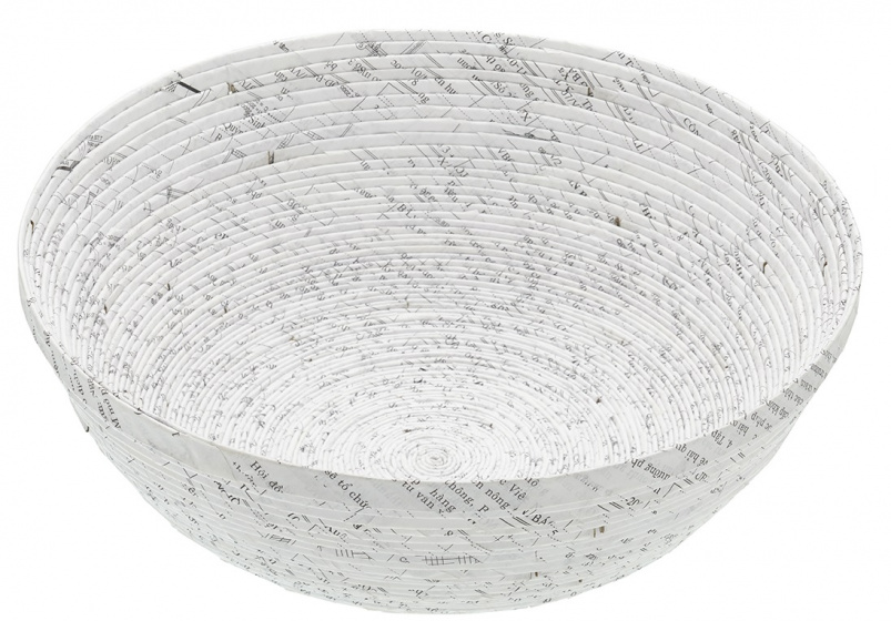 KitchenCraft Obstschale Natural Elements weiß, aus Papier