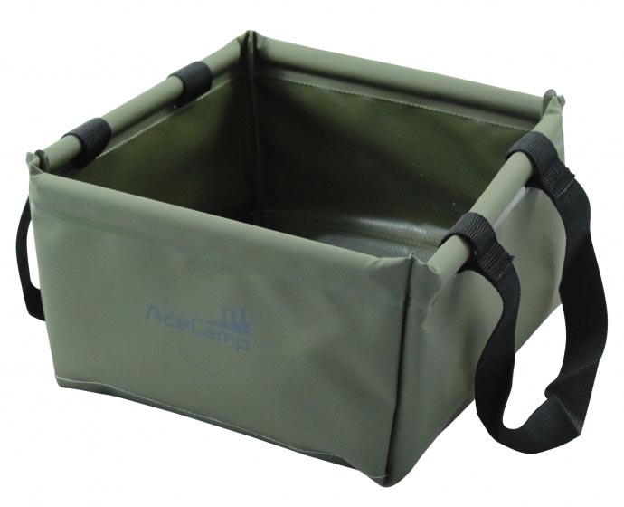 AceCamp Waschschüssel grün, aus Vinyl, zusammenklappbar, 10 Liter
