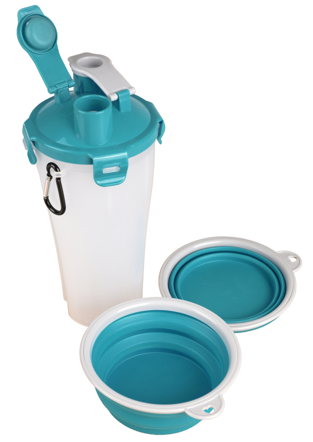 Flamingo 2in1 Reisebecher Trinka für Wasser & Futter 