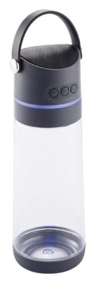 XD Xclusive Trinkflasche mit Lautsprecher & Stimmungslicht, ca. 650 ml - Anthrazit