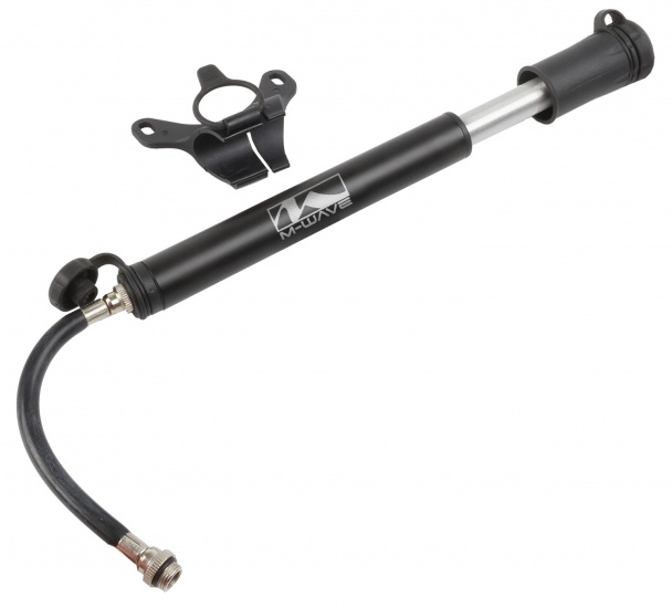 M-Wave Mini-Handpumpe FlexTube schwarz, aus Aluminium, für FV/AV/DV Ventile, bis ca. 6 bar