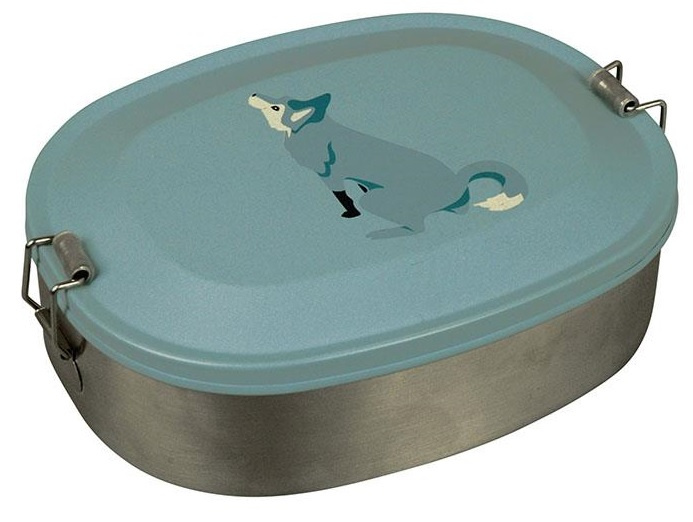 The Zoo Lunchbox silber, aus Edelstahl, ca. 19 x 14 x 6 cm