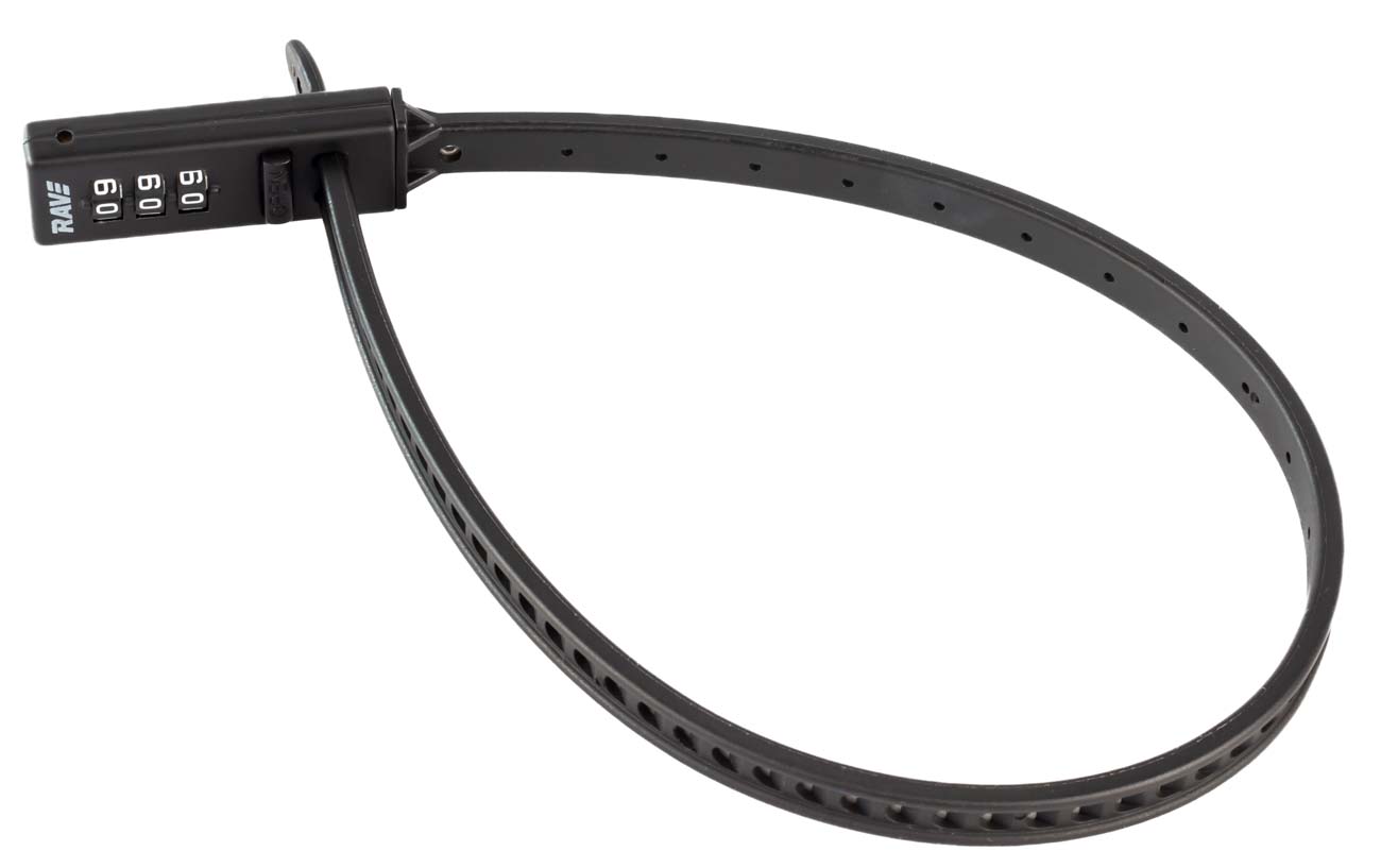Rave Fahrradschloss Kabelbinder-Schloss / Multifunktionsschloss - 50 cm / 100 g - Schwarz
