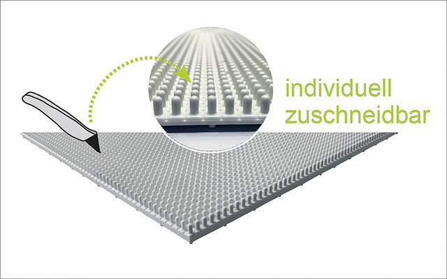 purvario Noppenplatte ON-TOP - Lichtgrau Zum Auslegen für Schubladen und Schränke