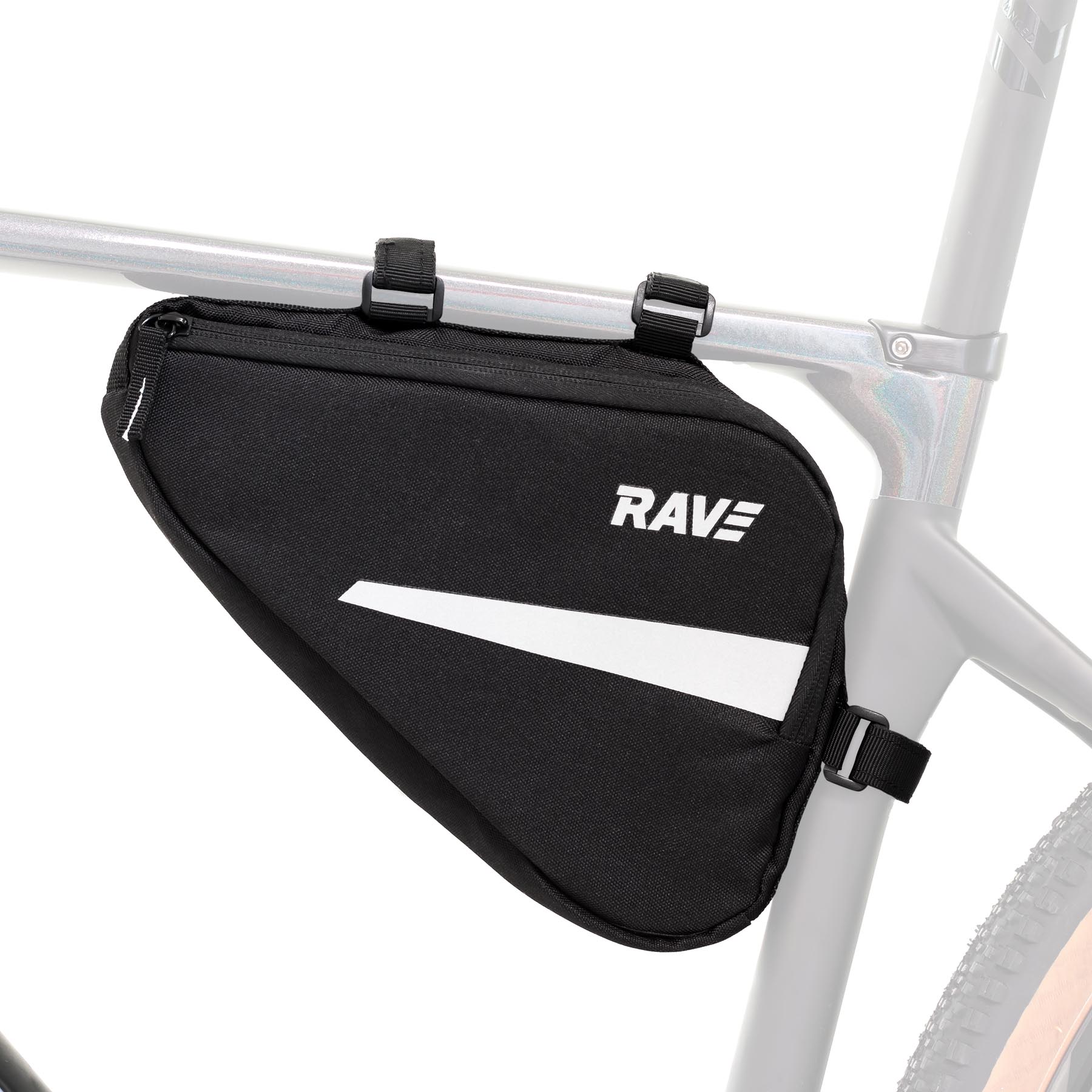 RAVE Fahrrad Triangle Rahmentasche Fahrradtasche - ca. 1,5 Liter - Schwarz