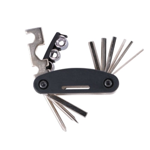Dunlop Multitool, aus Kunststoff & Stahl, mit 9 Funktionen, ca. 9 x 4 cm - Schwarz