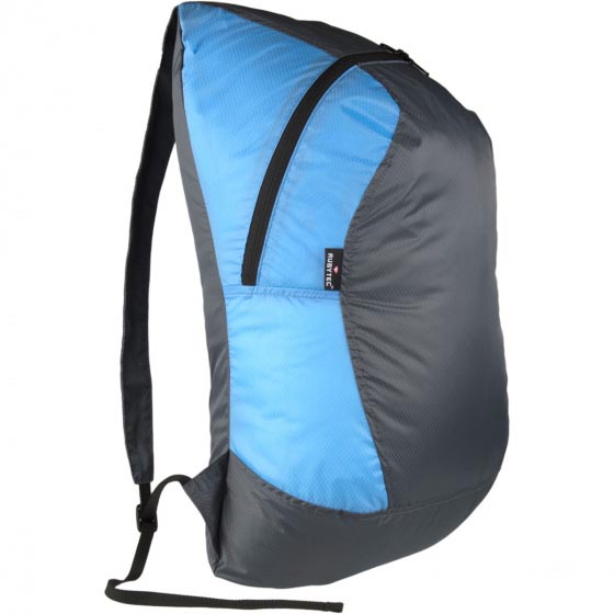 Rubytec Rucksack Cocoon blau/grau, aus Nylon, faltbar, 20 Liter, ca. 44 x 26 x 18 cm