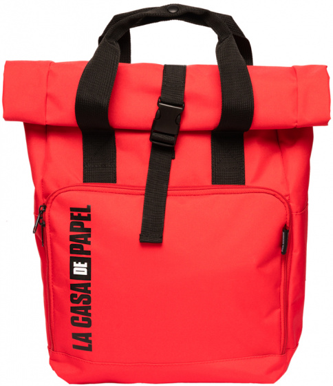 Grupo Erik Rucksack La Casa De Papel rot, aus Polyester, 18 Liter, ca. 40 x 37 x 12 cm
