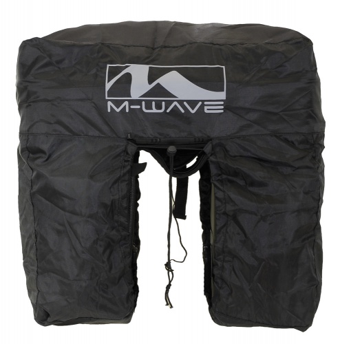 M-Wave Regenschutz Amsterdam aus Polyester, für Gepäckträgertaschen, ca. 62 x 50 x 35 cm - Schwarz