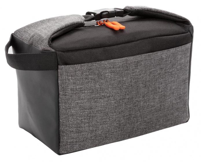 XD Collection Kühltasche grau/schwarz, aus Polyester, 5,6 Liter, ca. 16 x 13,5 x 26 cm