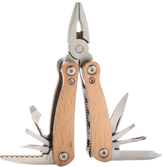 XD Collection Multitool Mini braun, aus Holz & Edelstahl, ca. 7,2 cm