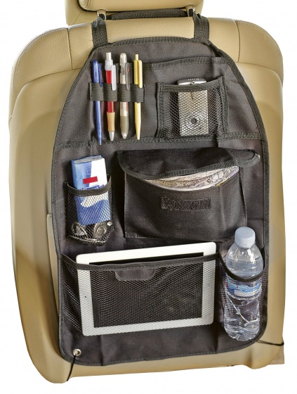 Car Plus Organizer schwarz, aus Polyester, für Autositze, ca. 56 x 42 cm