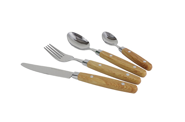 Gimex Besteckset Wood Nature Line 16-tlg.