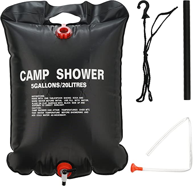 Bramble Solardusche, PVC, ca. 20 Liter, Schwarz