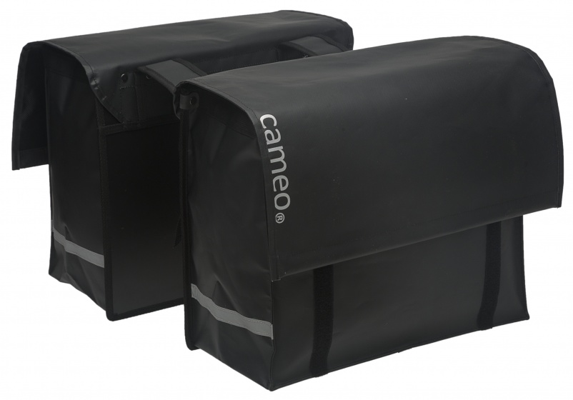 Cameo Doppel-Gepäckträgertasche Cameo schwarz, aus Bisonyl, 46 Liter, ca. 39 x 33 x 18 cm